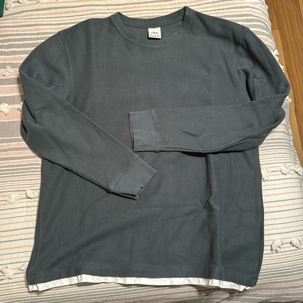 Zara Thermal Blue Grey